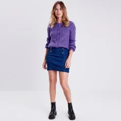 Vib's Jupe Ajustée En Jean Denim Stone Femme -Robe Boutique jupe ajustee en jean denim stone femme si 36125292910360242