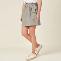 Vib's Jupe Battle Taille élastiquée Vert Kaki Femme