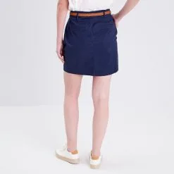 Vib's Jupe Chino Ceinturée Bleu Marine Femme -Robe Boutique jupe chino ceinturee bleu marine femme b 36125382220470499