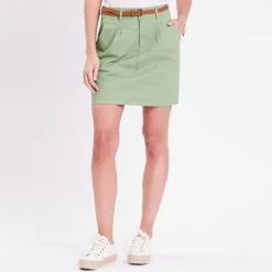 Vib's Jupe Chino Ceinturée Vert Femme