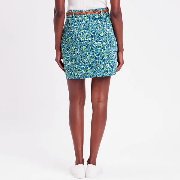 Vib's Jupe Chino Droite Ceinturée Bleu Femme 5 Vib's Jupe Chino Droite Ceinturée Bleu Femme – Image 3