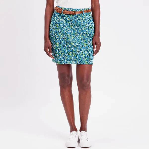 Vib's Jupe Chino Droite Ceinturée Bleu Femme 4 Vib's Jupe Chino Droite Ceinturée Bleu Femme – Image 2