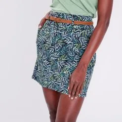 Vib's Jupe Chino Droite Ceinturée Noir Femme