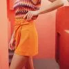Vib's Jupe Courte Droite Orange Femme -Robe Boutique jupe courte droite orange femme dc 36125312220415202