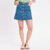 Vib's Jupe Denim Boutonnée Denim Stone Femme