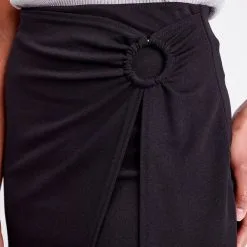 Vib's Jupe Droite Avec Anneau Noir Femme -Robe Boutique jupe droite avec anneau noir femme d1 36125312240101001