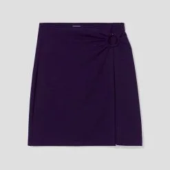 Vib's Jupe Droite Avec Anneau Violet Foncé Femme