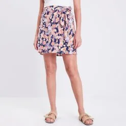 Vib's Jupe Droite Avec Noeud Multicolore Femme