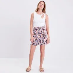 Vib's Jupe Droite Avec Noeud Multicolore Femme 12 Vib's Jupe Droite Avec Noeud Multicolore Femme -Robe Boutique jupe droite avec noeud multicolore femme si 36125292910423774 1