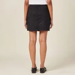 Vib's Jupe Droite Avec Poches Noir Femme 10 Vib's Jupe Droite Avec Poches Noir Femme -Robe Boutique jupe droite avec poches noir femme b 36125222910670866