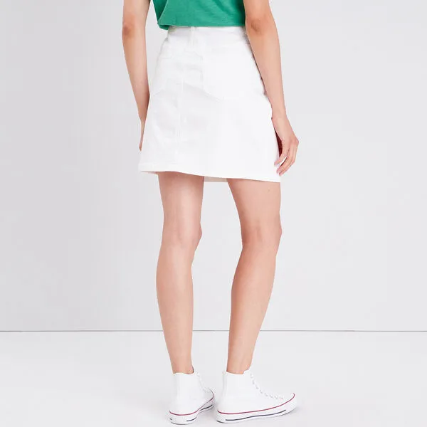 Vib's Jupe Droite Blanc Femme 5 Vib's Jupe Droite Blanc Femme – Image 3