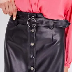 Vib's Jupe Droite Boutonnée Noir Femme 11 Vib's Jupe Droite Boutonnée Noir Femme -Robe Boutique jupe droite boutonnee noir femme d1 36125392220391001