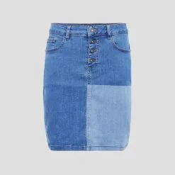 Vib's Jupe Droite En Jean Denim Used Femme -Robe Boutique jupe droite en jean denim used femme fg 36125282910500243