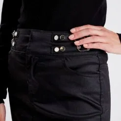 Vib's Jupe Droite Enduite Denim Noir Enduit Femme -Robe Boutique jupe droite enduite denim noir enduit femme d1 36125392220471769