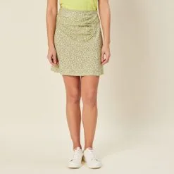 Vib's Jupe évasée Fluide Jaune Fluo Femme -Robe Boutique jupe evasee fluide jaune fluo femme fp 36125212910743960