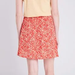 Vib's Jupe évasée Fluide Orange Foncé Femme 10 Vib's Jupe évasée Fluide Orange Foncé Femme -Robe Boutique jupe evasee fluide orange fonc femme b 36125252910793696