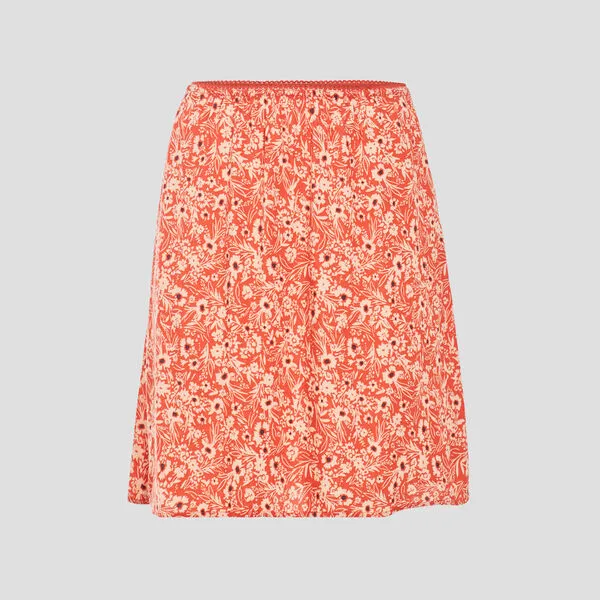 Vib's Jupe évasée Fluide Orange Foncé Femme 8 Vib's Jupe évasée Fluide Orange Foncé Femme – Image 6