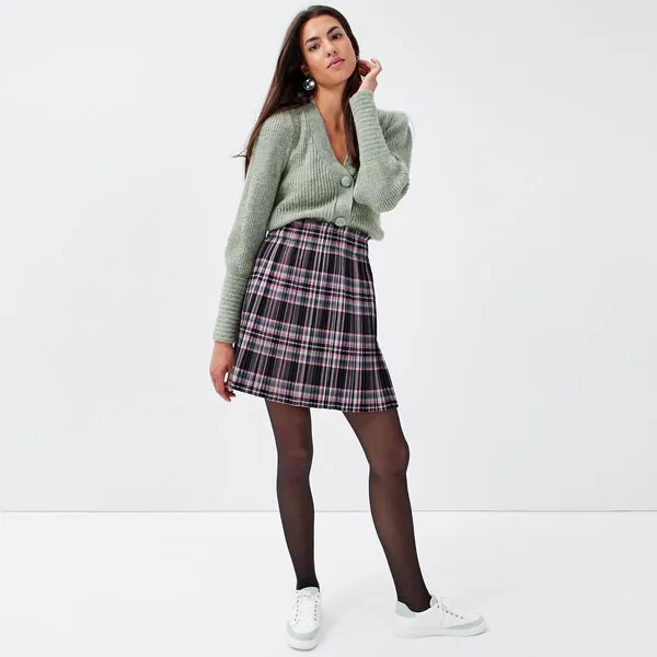 Vib's Jupe évasée Plissée Noir Femme 8 Vib's Jupe évasée Plissée Noir Femme – Image 6