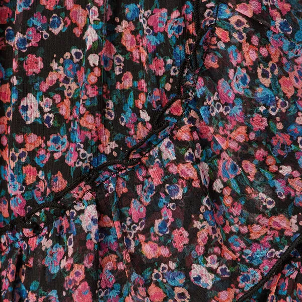 Vib's Jupe évasée Volantée Noir Femme 7 Vib's Jupe évasée Volantée Noir Femme – Image 5