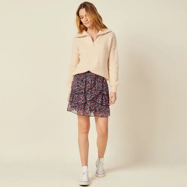 Robe Boutique -Robe Boutique jupe evasee volantee noir femme si 36125292910494012