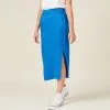 Vib's Jupe Longue Droite Fendue Bleu Electrique Femme -Robe Boutique jupe longue droite fendue bleu electrique femme dc 36125212920181041