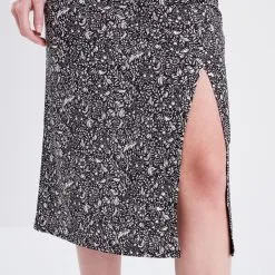 Vib's Jupe Longue Droite Noir Femme -Robe Boutique jupe longue droite noir femme d1 36125382240085328