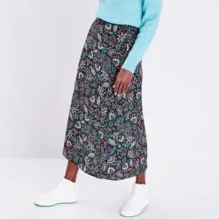 Vib's Jupe Longue Droite Noir Femme