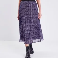 Vib's Jupe Longue évasée Fluide Mauve Femme -Robe Boutique jupe longue evasee fluide mauve femme fp 36125292920103743