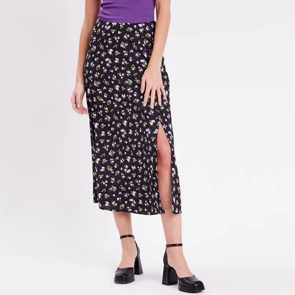 Vib's Jupe Longue évasée Noir Femme 3 Vib's Jupe Longue évasée Noir Femme