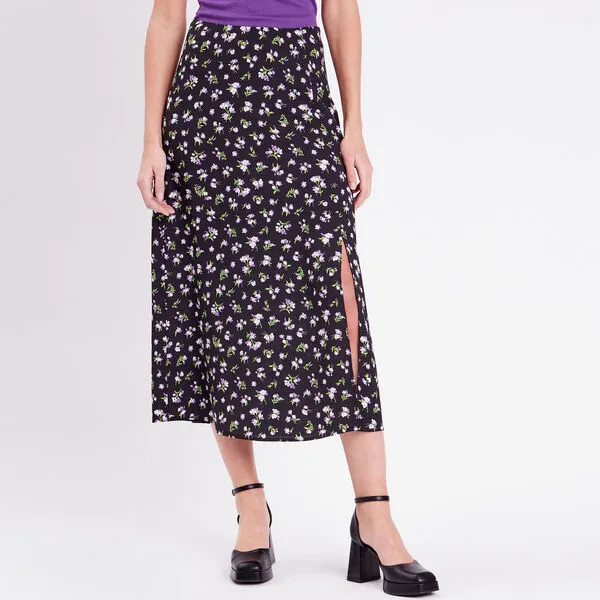 Vib's Jupe Longue évasée Noir Femme 4 Vib's Jupe Longue évasée Noir Femme – Image 2