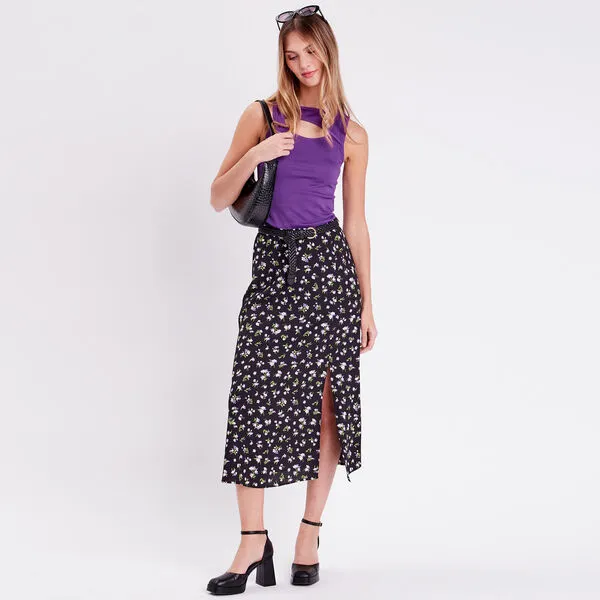 Vib's Jupe Longue évasée Noir Femme 8 Vib's Jupe Longue évasée Noir Femme – Image 6