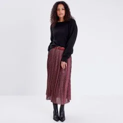 Vib's Jupe Longue évasée Plissée Noir Femme 12 Vib's Jupe Longue évasée Plissée Noir Femme -Robe Boutique jupe longue evasee plissee noir femme si 36125272920193826