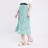 Vib's Jupe Longue évasée Plissée Vert Femme