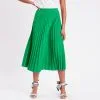 Vib's Jupe Longue évasée Plissée Vert Femme
