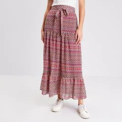 Vib's Jupe Longue évasée Rose Femme -Robe Boutique jupe longue evasee rose femme fp 36125382270065239