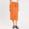 Vib's Jupe Midi Droite Avec Noeud Orange Femme -Robe Boutique jupe midi droite avec noeud orange femme dc 36125312240025193