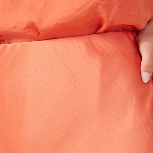 Vib's Jupe Midi Droite Satin Orange Foncé Femme 6 Vib's Jupe Midi Droite Satin Orange Foncé Femme – Image 4