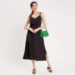 Vib's Jupe Midi évasée élastiquée Noir Femme -Robe Boutique jupe midi evasee elastiquee noir femme si 36125312270091001