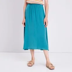 Vib's Jupe Midi évasée Vert Foncé Femme -Robe Boutique jupe midi evasee vert fonc femme fp 36125292920053655