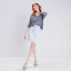 Vib's Jupe Paperbag En Jean Denim Bleach Femme -Robe Boutique jupe paperbag en jean denim bleach femme si 36125282910430245