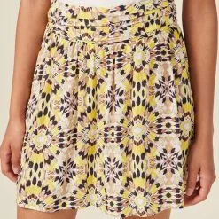 Vib's Jupe Patineuse Jaune Femme -Robe Boutique jupe patineuse jaune femme d1 36125212910844123