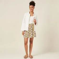 Vib's Jupe Patineuse Jaune Femme -Robe Boutique jupe patineuse jaune femme si 36125212910844123