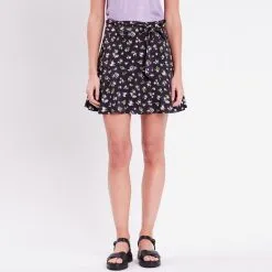 Vib's Jupe-short évasée Satinée Noir Femme -Robe Boutique jupe short evasee satinee noir femme fp 36125382250495407