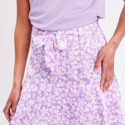 Vib's Jupe-short évasée Satinée Violet Femme 11 Vib's Jupe-short évasée Satinée Violet Femme -Robe Boutique jupe short evasee satinee violet femme d1 36125382250495408