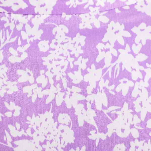 Vib's Jupe-short évasée Satinée Violet Femme 7 Vib's Jupe-short évasée Satinée Violet Femme – Image 5