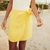 Vib's Jupe Short Jaune Fluo Femme