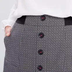 Vib's Jupe Trapèze Avec Boutons Noir Femme -Robe Boutique jupe trapeze avec boutons noir femme d1 36125312220335266