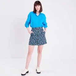 Vib's Jupe Trapèze Boutonnée Vert Kaki Femme -Robe Boutique jupe trapeze boutonnee vert kaki femme si 36125312220345291