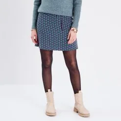 Vib's Jupe Trapèze Fluide Multicolore Femme