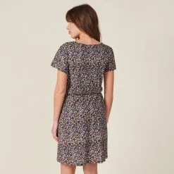 Vib's Robe à Manches Courtes Multicolore Femme -Robe Boutique robe a manches courtes multicolore femme b 36125212810803963